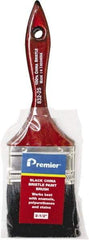 Premier Paint Roller - 2-1/2" Flat China Bristle General Purpose Paint Brush - 2-1/4" Bristle Length, 6" Wood Beavertail Handle - Eagle Tool & Supply