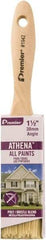Premier Paint Roller - 1-1/2" Flat Polyester/Natural General Purpose Paint Brush - 2-1/4" Bristle Length, 5" Wood Beavertail Handle - Eagle Tool & Supply