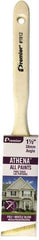 Premier Paint Roller - 1-1/2" Angled Polyester/Natural Angular Brush - 2-1/4" Bristle Length, 6-3/4" Wood Sash Handle - Eagle Tool & Supply