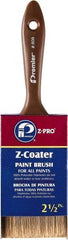 Premier Paint Roller - 2-1/2" Flat Polyester General Purpose Paint Brush - 2-3/4" Bristle Length, 5" Plastic Beavertail Handle - Eagle Tool & Supply