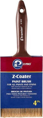 Premier Paint Roller - 4" Flat Polyester Wall Brush - 3-7/8" Bristle Length, 5" Plastic Beavertail Handle - Eagle Tool & Supply