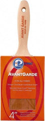 Premier Paint Roller - 4" Oval Polyester Sash Brush - 3-1/2" Bristle Length, 5-3/4" Wood Sash Handle - Eagle Tool & Supply