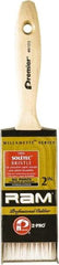 Premier Paint Roller - 2" Flat Polyester General Purpose Paint Brush - 2-1/4" Bristle Length, 5" Wood Beavertail Handle - Eagle Tool & Supply