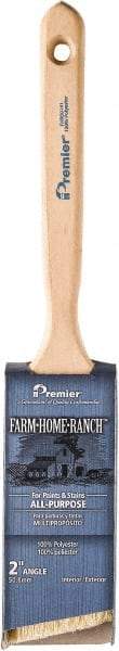 Premier Paint Roller - 3" Angled Polyester Angular Brush - 3" Bristle Length, 7" Wood Sash Handle - Eagle Tool & Supply