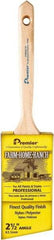 Premier Paint Roller - 2-1/2" Angled Nylon/Polyester Angular Brush - 3" Bristle Length, 7-1/4" Wood Sash Handle - Eagle Tool & Supply