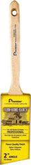 Premier Paint Roller - 2" Angled Nylon/Polyester Angular Brush - 2-3/4" Bristle Length, 7" Wood Sash Handle - Eagle Tool & Supply