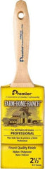 Premier Paint Roller - 2-1/2" Flat Nylon/Polyester General Purpose Paint Brush - 3" Bristle Length, 5-1/2" Wood Beavertail Handle - Eagle Tool & Supply
