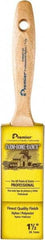 Premier Paint Roller - 1-1/2" Flat Nylon/Polyester General Purpose Paint Brush - 2-1/2" Bristle Length, 4-3/4" Wood Beavertail Handle - Eagle Tool & Supply