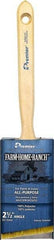 Premier Paint Roller - 2" Angled Polyester Angular Brush - 2-1/2" Bristle Length, 7-1/4" Wood Sash Handle - Eagle Tool & Supply