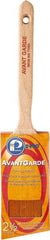 Premier Paint Roller - 2-1/2" Oval/Angle Polyester Sash Brush - 3" Bristle Length, 7" Wood Sash Handle - Eagle Tool & Supply