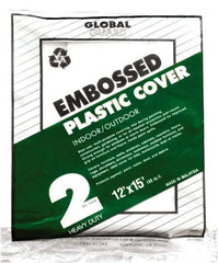 Premier Paint Roller - Medium Weight Plastic Drop Cloth - 15' x 12', 2 mil Thick, Off White - Eagle Tool & Supply