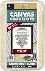 Premier Paint Roller - Heavy Weight Canvas Drop Cloth - 12' x 9', 1 mil Thick, Off White - Eagle Tool & Supply