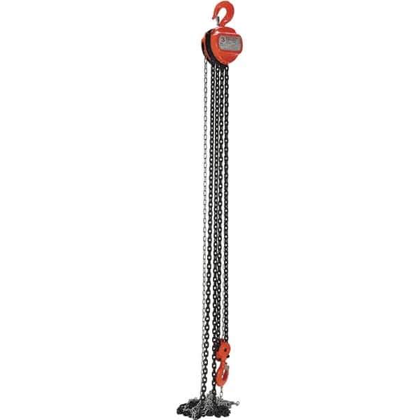 Vestil - 6,000 Lb Lifting Capacity, 15' Lift Height, Hand Hoist - Made from Chain - Eagle Tool & Supply