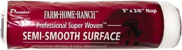 Premier Paint Roller - 3/8" Nap, 9" Wide Paint Roller Cover - Semi-Smooth Texture, Woven & Polyester - Eagle Tool & Supply