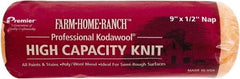 Premier Paint Roller - 1/2" Nap, 9" Wide Paint Roller Cover - Semi-Rough Texture, Polyester & Wool - Eagle Tool & Supply