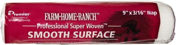 Premier Paint Roller - 3/16" Nap, 9" Wide Paint Roller Cover - Smooth Texture, Woven & Polyester - Eagle Tool & Supply