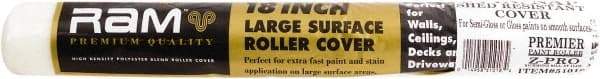 Premier Paint Roller - 1/4" Nap, 18" Wide Paint Roller Cover - Smooth Texture, Polyester - Eagle Tool & Supply