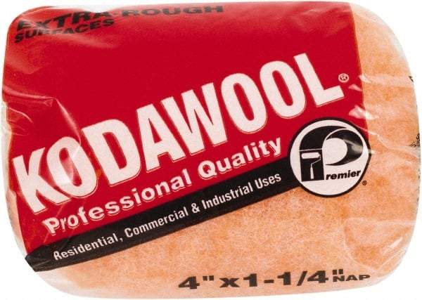Premier Paint Roller - 1-1/4" Nap, 4" Wide Paint Roller Cover - Extra-Rough Texture, Polyester & Wool - Eagle Tool & Supply
