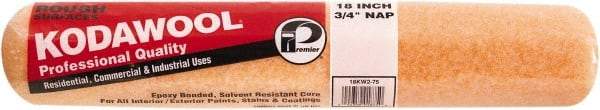 Premier Paint Roller - 3/4" Nap, 18" Wide Paint Roller Cover - Rough Texture, Polyester & Wool - Eagle Tool & Supply