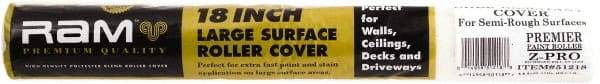 Premier Paint Roller - 3/8" Nap, 18" Wide Paint Roller Cover - Semi-Smooth Texture, Polyester - Eagle Tool & Supply