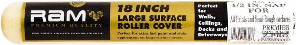 Premier Paint Roller - 1/2" Nap, 18" Wide Paint Roller Cover - Semi-Rough Texture, Polyester - Eagle Tool & Supply