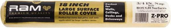 Premier Paint Roller - 3/4" Nap, 18" Wide Paint Roller Cover - Rough Texture, Polyester - Eagle Tool & Supply