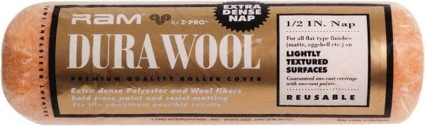 Premier Paint Roller - 1/2" Nap, 9" Wide Paint Roller Cover - Semi-Rough Texture, Polyester - Eagle Tool & Supply