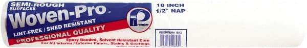 Premier Paint Roller - 1/2" Nap, 18" Wide Paint Roller Cover - Semi-Rough Texture, Polyester - Eagle Tool & Supply