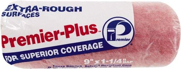 Premier Paint Roller - 1-1/4" Nap, 9" Wide Paint Roller Cover - Extra-Rough Texture, Polyester - Eagle Tool & Supply