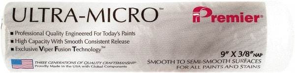 Premier Paint Roller - 3/8" Nap, 9" Wide Paint Roller Cover - Semi-Smooth Texture, Microfiber - Eagle Tool & Supply