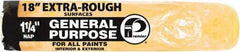 Premier Paint Roller - 1-1/4" Nap, 18" Wide Paint Roller Cover - Extra-Rough Texture, Polyester - Eagle Tool & Supply