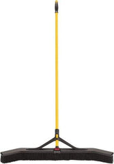 Rubbermaid - 36" Medium Duty Polypropylene Push Broom - 3" Bristle Length, Foam Block, Threaded Handle Connection, Handle Included - Eagle Tool & Supply