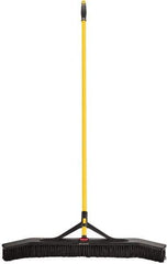 Rubbermaid - 36" Medium Duty Synthetic Push Broom - 3" Bristle Length, Foam Block, Threaded Handle Connection, Handle Included - Eagle Tool & Supply