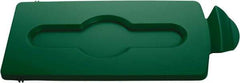 Rubbermaid - Rectangle Lid for Use with 23 Gal Rectangular Recycle Containers - Green, Polypropylene, For Slim Jim Trash Cans - Eagle Tool & Supply