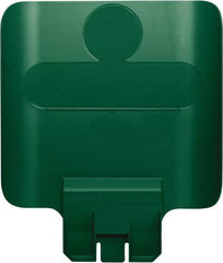 Rubbermaid - Square Lid for Use with 23 Gal Rectangular Recycle Containers - Green, Polypropylene, For Slim Jim Trash Cans - Eagle Tool & Supply