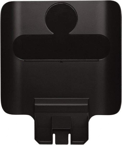 Rubbermaid - Square Lid for Use with 23 Gal Rectangular Recycle Containers - Black, Polypropylene, For Slim Jim Trash Cans - Eagle Tool & Supply