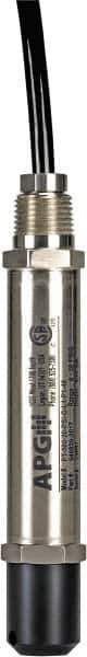 Made in USA - 15 Max psi, 1/2\x94 NPT (Male) Connection Submersible Pressure Transducer - mA Output Signal, 1/2" Thread, 0 - 130°F, 28 Volts - Eagle Tool & Supply