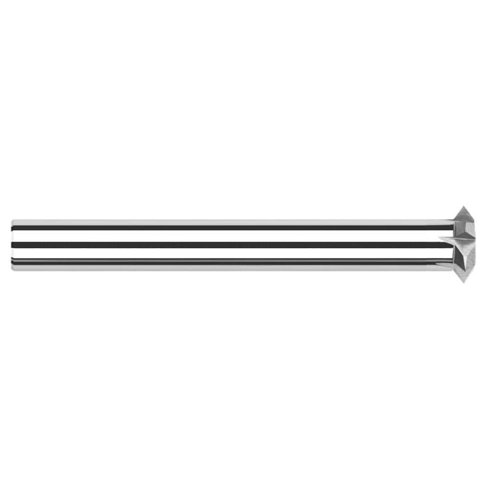 Harvey Tool - 1/2° 1/2" Cut Diam, 0.144" Cut Width, 1/4" Shank, Brazed Solid Carbide Double-Angle Cutter - Exact Industrial Supply