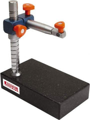 SPI - Granite, Rectangular Base, Comparator Gage Stand - 12" High, 12" Base Length x 8" Base Width x 2" Base Height, Includes Holder - Eagle Tool & Supply