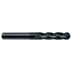 1/4" Dia. - 4 OAL - 30 Helix Super-A CBD Ball Nose EM - 4 FL - Eagle Tool & Supply