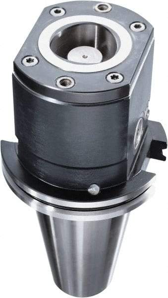 HAIMER - CAPTO C5 Taper, On-Center/Rotating, Spindle Adapter - 50mm Projection, Use with ISO50 Spindle - Eagle Tool & Supply