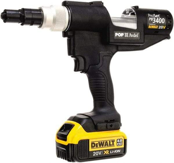 POP Fasteners - All up to 1/4" Closed End Rivet Capacity , 4,047 Lb Pull Force Cordless Electric Riveter - 1.18" Stroke Length, 20 VDC, Mandrel Collection - Eagle Tool & Supply