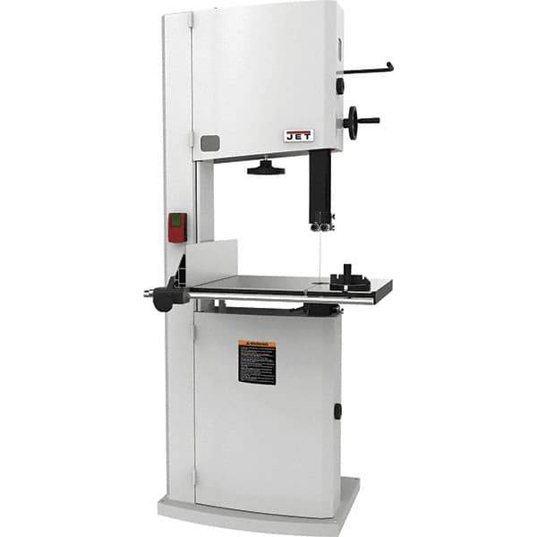 Jet - 18" Throat Capacity, Step Pulley Vertical Bandsaw - 2,300/3,800 SFPM, 3 hp, Single Phase - Eagle Tool & Supply