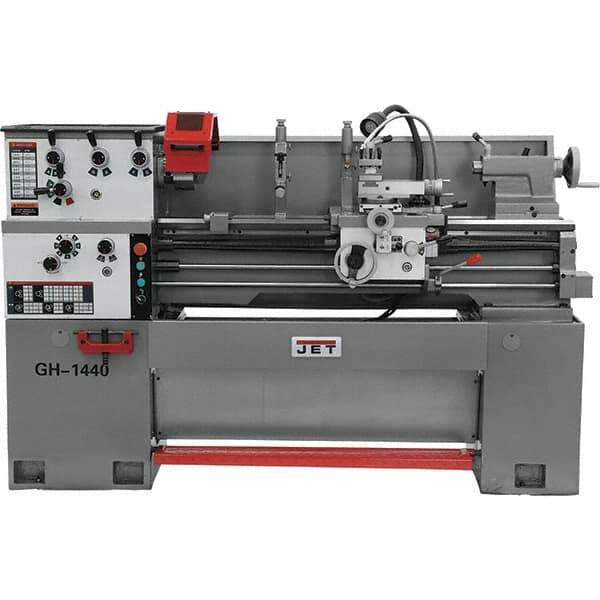 Jet - 14" Swing, 40" Between Centers, 230 Volt, Single Phase Bench Lathe - 5MT Taper, 3 hp, 40 to 1,800 RPM, 1-1/2" Bore Diam, 30" Deep x 56-1/2" High x 74.8" Long - Eagle Tool & Supply