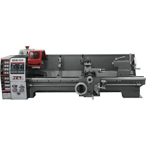 Jet - 8-3/4" Swing, 27-1/2" Between Centers, 115 Volt, Single Phase Bench Lathe - 3MT Taper, 3/4 hp, 130 to 2,000 RPM, 3/4" Bore Diam, 20" Deep x 30" High x 55" Long - Eagle Tool & Supply