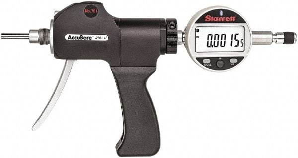 Starrett - Electronic Bore Gages Type: Pistol Grip Electronic Bore Gage Minimum Measurement (Decimal Inch): 0.7500 - Eagle Tool & Supply