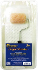 Premier Paint Roller - 14-3/4" Long, 3/8" Nap, Wall Paint Roller Set - 7-1/2" Wide, Steel Frame, Includes Paint Tray, Roller Cover & Frame - Eagle Tool & Supply