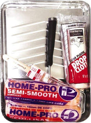 Premier Paint Roller - 3/8" Nap, Wall Paint Roller Set - 10" Wide, Steel Frame, Includes Paint Tray, Roller Cover & Frame - Eagle Tool & Supply