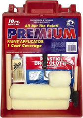 Premier Paint Roller - 1/2" Nap, Wall Paint Roller Set - 10" Wide, Steel Frame, Includes Paint Tray, Roller Cover & Frame - Eagle Tool & Supply