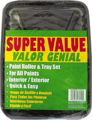 Premier Paint Roller - 3/8" Nap, Wall Paint Roller Set - 10" Wide, Steel Frame, Includes Paint Tray, Roller Cover & Frame - Eagle Tool & Supply